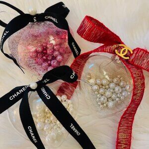 SET OF THREE CHANEL ORNAMENTS